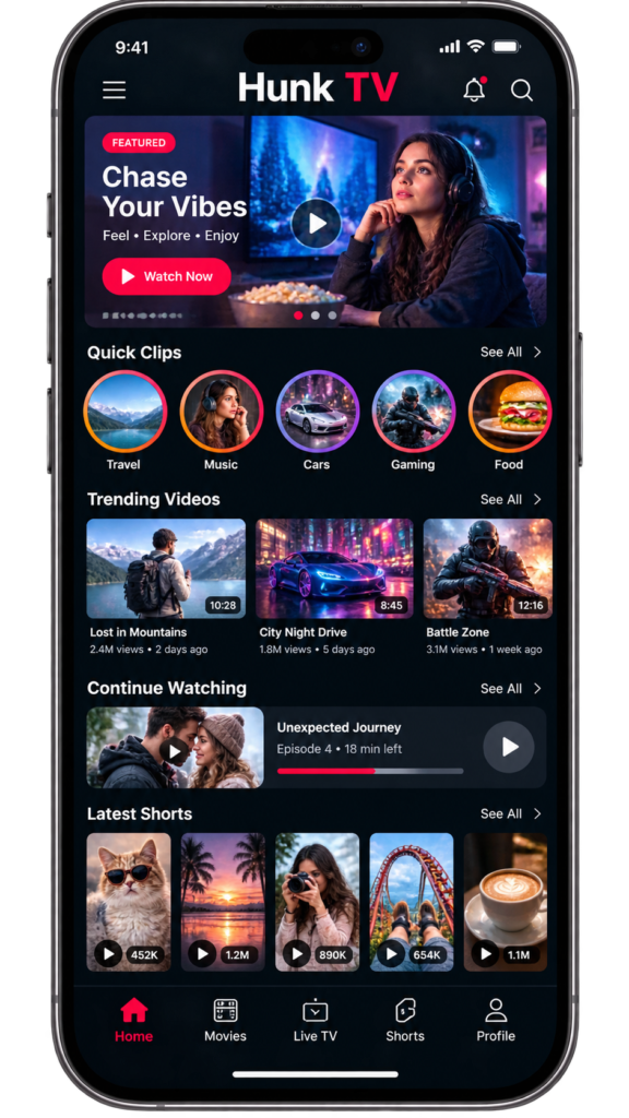 hunk tv Apk